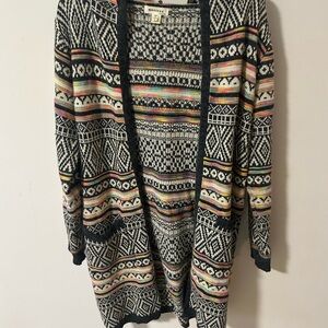 Monteau Multicolor Patterned Cardigan